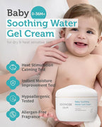 Sun Lotion SPF 40 & Baby Soothing Water Gel Cream - Zinc Oxide Mineral Sunscreen & Cooling Moisturizer - Korean Skincare for Babies Kids - Hypoallergenic Formula, 2.82oz & 3.38oz
