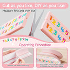 Edge Protector for Baby 6.5ft Soft Protective Foam Cushion Furniture Edge and Corner Guards Baby Child Proofing Cartoon Digital Pattern Odorless Safe for Table,Fireplace,Countertop