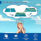 Kids Board Games Learning Toys, STEM Educational Logic Kits with 200+ Challenges & 4 Difficulty Levels, Brain Puzzles Maze Games for Boys Girls Ages 3-10 Birthday Gifts