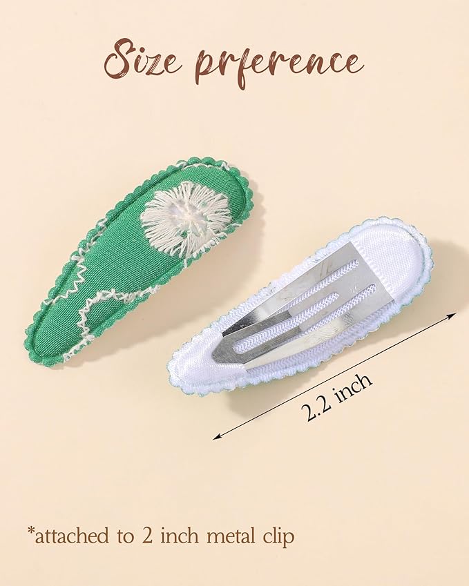 doboi 40Pcs Toddler Hair Clips Baby Girl Hair Bows Clips Hair Barrettes Floral Print Non Slip Snap Hairpins Flower Clips Accessories for Baby Girls Kids