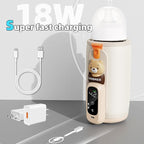 Portable Bottle Warmer for Breastmilk & Formula, Baby Rapid Milk Warmer, Accurate Temperature Control, Retain Nutrients Baby Essentials for Home and Outing(with Charger)