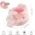 Pink Baby Inflatable Seat for 3-36 Months Girl, Built-in Air Pump, Bear Baby Support Seat Summer Toddler Chair for Sitting Up, Floor Seater