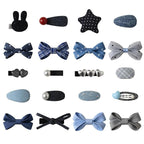 Baby Girls Hair Clips Bows Set 20 Pack 2'' Handmade Toddler Hair Accessories, Infant Fully Covered Barrettes for Kids Fine Hair