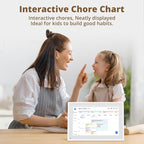 10.1" Digital Calendar Chore Chart – 1080P Full HD Interactive Touchscreen, Smart Family Planner, Hearth Display Digital Wall & Desk Mountable for Seamless Scheduling