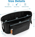 Accmor Universal Stroller Organizer with Detachable Phone Bag, Stroller Bag Caddy Organizer Stroller Accessories for Uppababy, Baby Jogger, Nuna, Doona, Britax Strollers