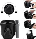 Accmor Stroller Cup Holder with Phone Holder, Bike Cup Holder, Universal Cup Holder for Uppababy Nuna Doona Strollers, 2-in-1 Cup Phone Holder for Stroller, Bike, Wheelchair, Walker, Scooter