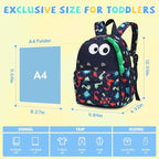 SUN EIGHT Preschool Toddler Kids Backpack Small 3D Cartoon Dinosaur Lunch Daycare School Bookbag Animal Travel Bags for Boy For 2-5 Years old（Cute Dinosaur）