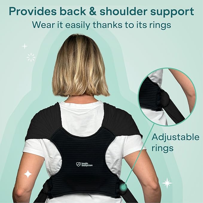 Koala Babycare Baby Carrier Wrap, Easy to Wear As a T-Shirt - Original Baby Carrier Newborn to Toddler - Sling One Size Fits All - Baby Wraps Carrier Up to 22lbs