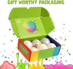 Bubble Bombs for Kids with Surprise Bath Slime Inside (6 Pack) - Colorful Sensory Toys Inside for Boys & Girls – Fizzes, Foams & Bubbles, Fruity Scents, Made in USA by Two Sisters