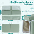 Baby Bath Kneeler and Elbow Rest Pad Set, 1.5 Inch Thick Memory Foam Soft Bath Kneeler with Bath Toys Organizer, Non-Slip, Quick-Dry, Foldable Kneeling Mat, Ideal Gift for Parents