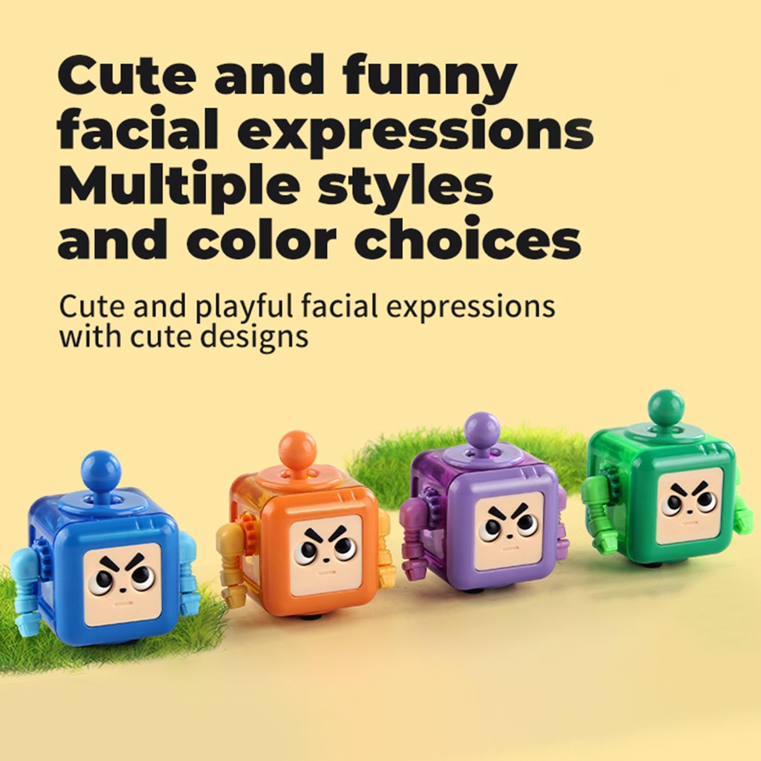 Fidget Robot Cube Fidget Toy, Magic Cube Stress and Anxiety Relief Toys, Fidgets Robot Cube Fidget Toy Cube Relaxing Hand-Held for Adults, Killing Time Cool Fidget Block for ADD/ADHD/OCD (Purple)