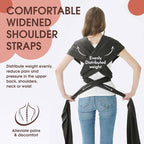 Acrabros Baby Wrap Carrier,Hands Free Baby Carrier Sling,Lightweight,Breathable,Softness,Perfect for Newborn Infants and Babies Shower Gift,Dark Grey