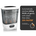 Baby Brezza Bottle Sterilizer and Dryer Advanced – 33% Faster - Largest Capacity Steam Sanitizer - Universal Sterilization Machine for All Bottles + Pump Parts - HEPA Air Filter