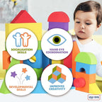 Large Building Foam Blocks for Toddlers – Giant Jumbo Big Building Blocks (30 Pieces)