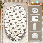 Baby Lounger- Baby Nest for 0-24 Months, Ultra Soft Organic Cotton Breathable & Portable Baby Lounger, Baby Lounger Pillow for Newborn