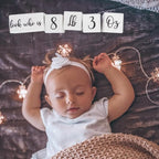 Baby Monthly Milestone Blocks for Boy or Girl, Milestones Age Photo Block Set for Baby Shower, Pregnancy Countdown, 7 Pcs