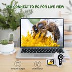 1000X Handheld Microscope for Kids, 4K 2.0" Screen Mini Pocket Microscope with 6 Adjustable LED Lights, Edu Science Birthday Gifts for Kids Ages 8-12, 32G SD Card Included