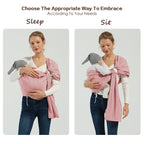 Baby Wrap Ring Sling 7-35 lbs, Baby Sling Carrier for Newborn, Toddler, Infant Holder, Lightweight Baby Carrier Wraps, Pink