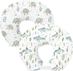 Nursing Pillow Covers 2 Pack, Breastfeeding Pillow Slipcovers Soft and Stretchy, Nursing Covers for Baby Girls Boys Newborn