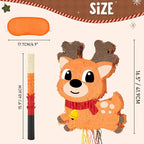 Wernnsai Reindeer Piata for Christmas - Large & Cute 16.5'' Brown Decorative Piata