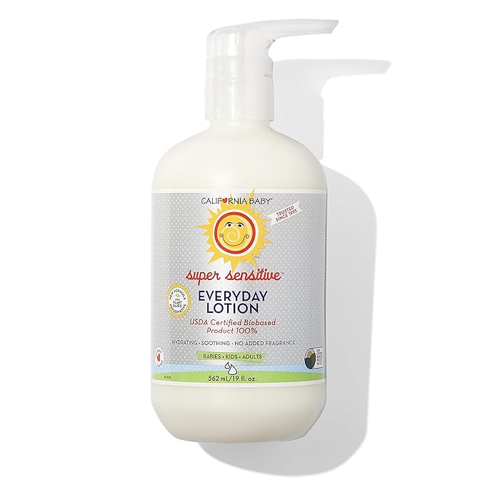California Baby Super Sensitive Unscented Lotion | 100% Plant-Based Moisturizer | Baby Lotion For Newborn | Hypoallergenic Baby Lotion | 19 oz / 562mL