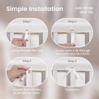 1-Piece Baby Crib Rail Covers for Teething – Add-On Breathable Mesh Rail Guard (51" x 7"), Padded Protector, White (No Pocket) – Complements 3-Piece Set