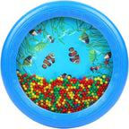 Musfunny Ocean Drum Wave Bead Drum Gentle Sea Sound Music Gift Musical Educational Sea Sound Drum Tool for Kid Child Baby (Blue)
