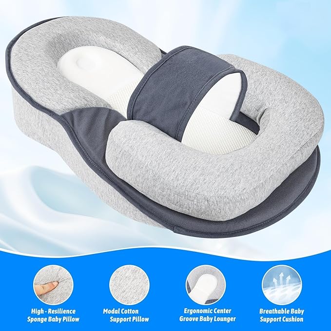 Lounger Pillow Cushion Reflux Breast Feeding Pillow Anti Overflow Pillow Rest Nest Bed