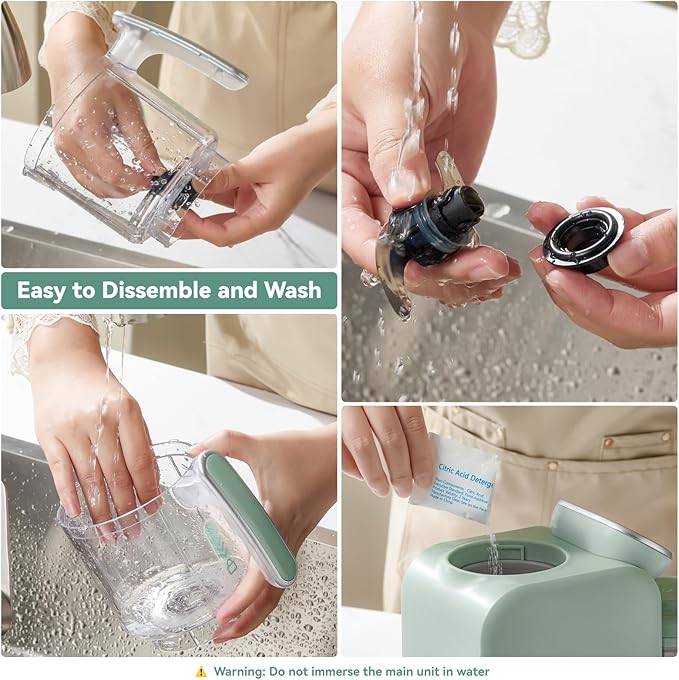 Baby Food Maker, 5 in 1 Baby Food Processor with Steaming Basket, Auto Cooking & Grinding, Touch Screen Control, Baby Steamer and Blender, Baby Food Puree Maker Warmer Mills Machine (Green)