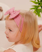 jollybows 8pcs Nylon Headbands for Baby Girls Infant Baby Bows Newborn Hairbands Toddler Hair Bow Elastics Head Wraps