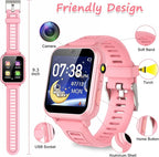 Smart Watch for Kids Gift for Girls Age 5-12, 1.54" Touch Screen Watch with HD Camera Video 24 Games Music Pedometer Flashlight Alarm Clock, Gifts for 7 8 9 10 Year Old Girls Boys