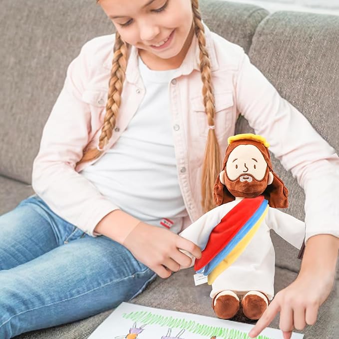 Jesus Stuffed Doll Plushie, 14" My Friend Jesus Plush, Christian Religious Party Gifts for Kids, Church,Baptism, Easter, Christmas Decor