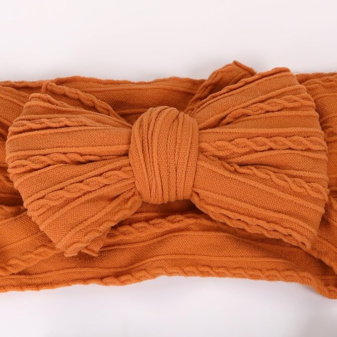 Halloween Baby Bows Headbands Nylon Hairbands Baby Girl Bows Hair Accessories for Infant Toddler Essentials (Orange Black Purple, mid)