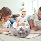 Baby Lounger | Organic Cotton Infant Lounger | Reversible, Adjustable & Portable Floor Lounger | Soft, Breathable, Washable Cover