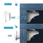 Magnetic Safety Lock Kit 2-Pack Replacement Key, 3M Adhesive Easy Installation, Baby Proofing Magnetic Locks for Cabinets and Drawers