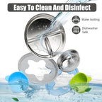 Stainless Steel Baby Plate and Bowls with Suction, Divided Kids Baby Plate and Toddler Bowl with Removable Silicone Suction, Non-Slip Baby Feeding Set Dishwasher Safe，4 Packs