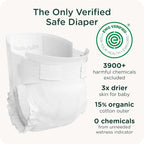 Our Diapers | EWG Verified Safe & Plant-Based Diapers | Leak Protection | Soft Organic Cotton Shell | Chlorine-Free Diaper for Sensitive Skin | Size 6 (27-35 lbs) 26 Count