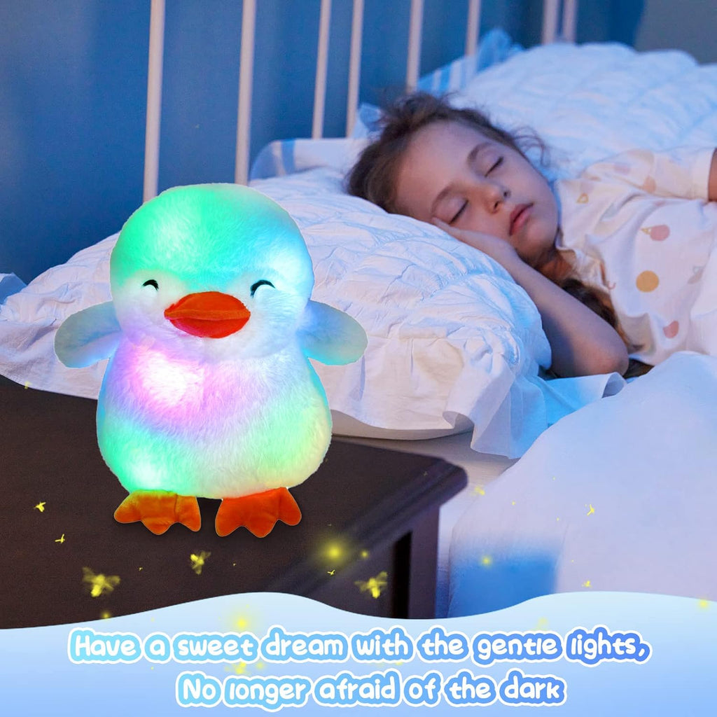 Glow Guards Light up Penguin Stuffed Animal Snuggle Soft Plush Toy with LED Night Lights Glow Birthday Children's Day for Toddler Kids, 12''