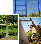 6.56ft Climbing Rope Swing with Treads Climbing Rope Plate Swing Hanging Swing Ninja Rope Accessories