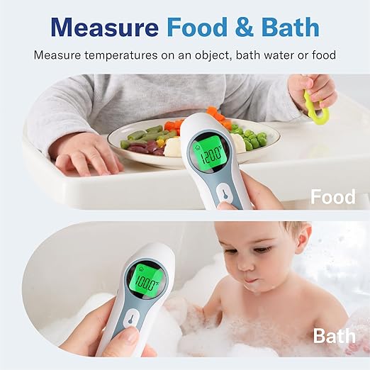 Alcedo Forehead and Ear Thermometer for Adults, Kids, and Baby | Digital Infrared Thermometer for Fever | Touchless, Instant Read, Medical Grade | Pouch and Batteries Included