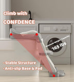 2-in-1 Toddler Potty Training Toilet Seat with Step Stool Ladder – Adjustable Height Potty Chair Urinal for Baby Boys Girls Age 1-3, Foldable Training Potty with Splash Guard & Anti-Slip Feet, Grey