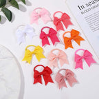 40pcs baby hair ties with Bows Elastic Ponytail Holders Small Hair Accessories for Kids Toddlers Infants. (Mixed color 3)