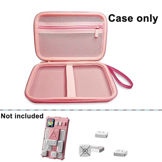 JCHPINE Hard Carrying Case for GiiKER Super Slide Brain Games, Protective Storage Holder for GiiKER Brain Teaser Puzzles Interactive Handheld Game Console Accessories (Case Only) (Pink)