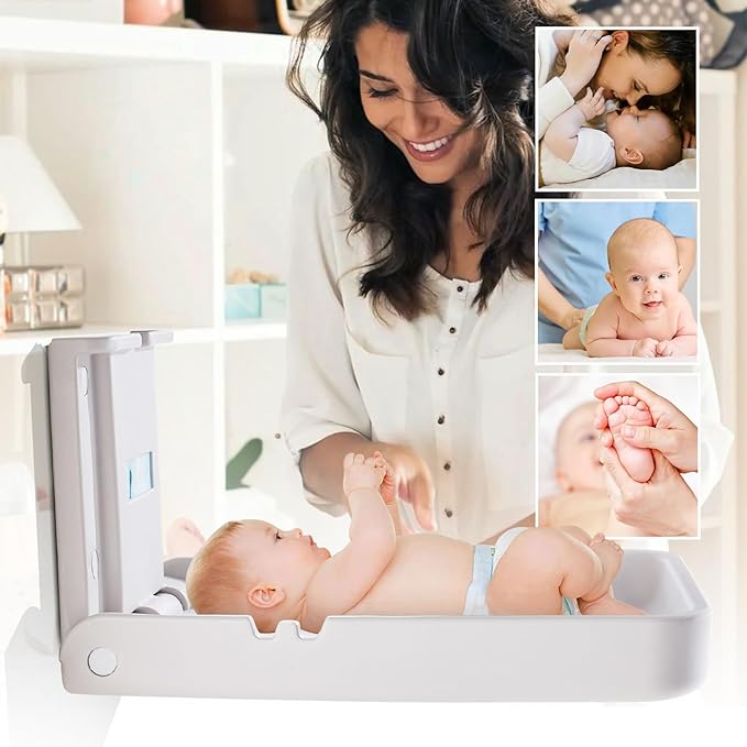 Baby Changing Station,Wall Mounted Diaper Changing Tables Fold Up Changer Station Commercial Malls/Hotels/Airports