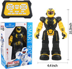Remote Control Robot for Kids - Intelligent Programmable Toy With Infrared Controller, Dancing, Singing, Moonwalking, LED Eyes, and Gesture Sensing - Children's Entertainment Kit (Yellow)