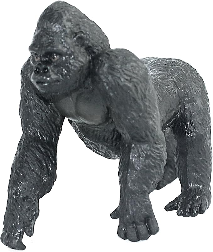 FUNSHOWCASE African Jungle Animals Male Gorilla Silverbacks Toy Figure Realistic Miniature Figurine Height 3.5-inch #1689