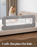 47" Upgraded Bed Rails for Toddlers with U-Shape Base, Toddler Bed Rails with More Stable and Secure,Suitable for Twin,Full,Queen Size Bed,High/Low Mattresses, Box/Platform Bed(Gray)