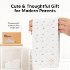 Organic Burp Cloths Baby Boy, Girl - 6-Pack Large Cotton Burping Cloths for Babies, Spit Up Rags, Super Absorbent, Ultra Soft Newborn Rag, Gender Neutral, Machine Washable, Durable (Neutrals)