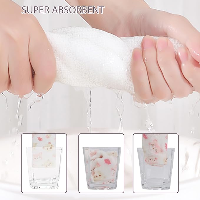 4 Pack Baby Washcloths 100% Cotton Soft and Absorbent Terry Wash Cloths for Sensitive Skin Face Hand Body Burp Rag Wipes Essentials for Newborns Infants Toddlers Girls Boys