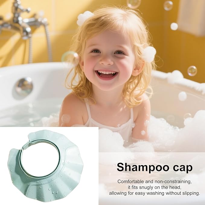 Kids Shower Visor – Splash-proof Adjustable Shampoo Protection Hat, Baby Toddler Adult Shower Cap, Bath Time Hair Shield | For Boys Girls Elderly Pregnant Disabled Keeps Water And Shampoo